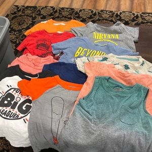 Ten t shirts and one tank top boys 18 mod gently used